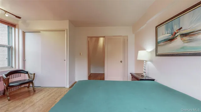 a view of bedroom with furniture and window