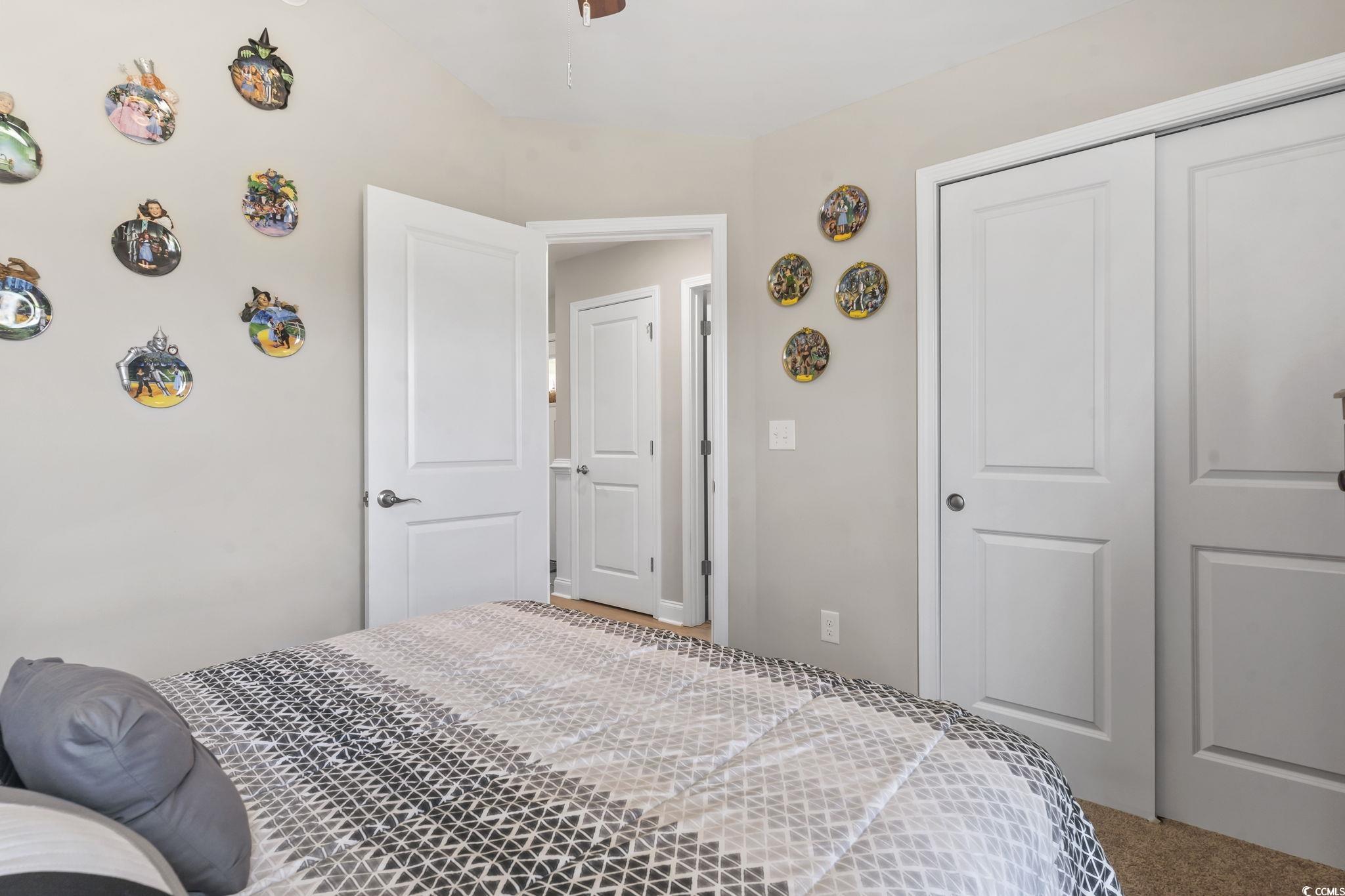 1170 Daisy Road Loris, SC 29569 - Photo 20 of 35 Bedroom featuring a closet, carpet floors, and ceiling fan