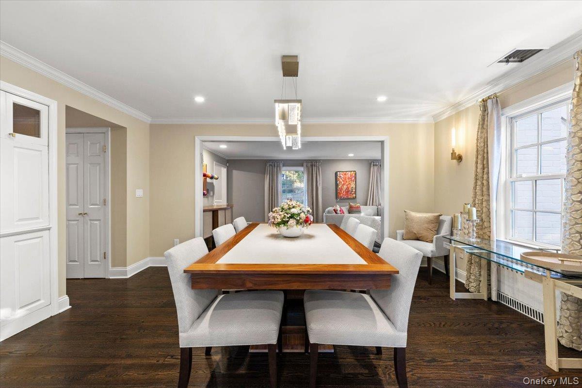 6 Valley Place Harrison, NY 10528 - Photo 5 of 37 a view of a dining room with furniture window and wooden floor