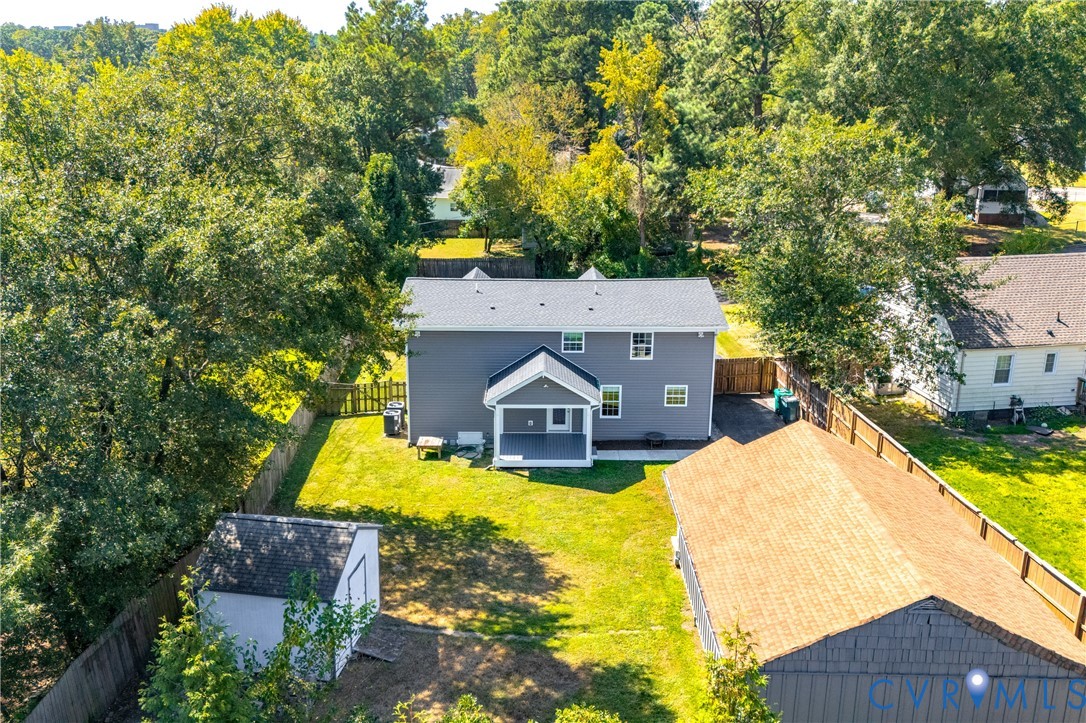 6304 Engel Road Richmond, VA 23226 - Photo 33 of 37 an aerial view of a house with swimming pool