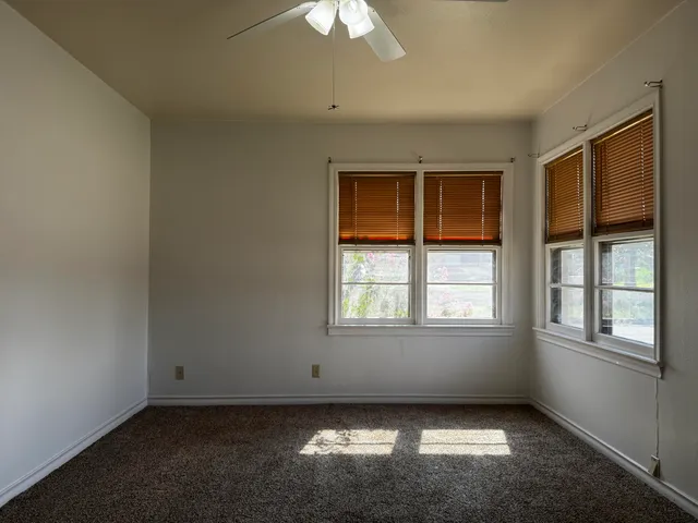 an empty room with a window