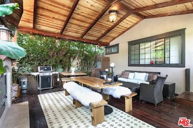 a outdoor space with furniture