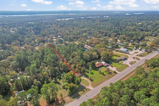 an aerial view of multiple house