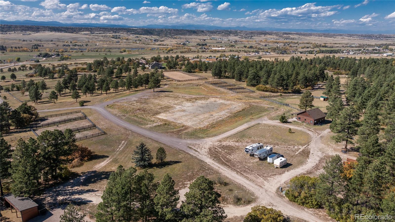 854 Russellville Road Franktown, CO 80116 - Photo 10 of 35 an aerial view of a house