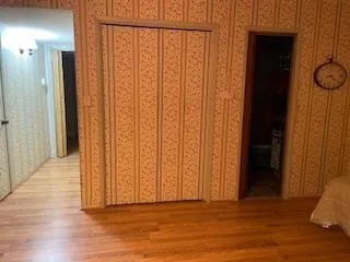 a view of a livingroom with a window