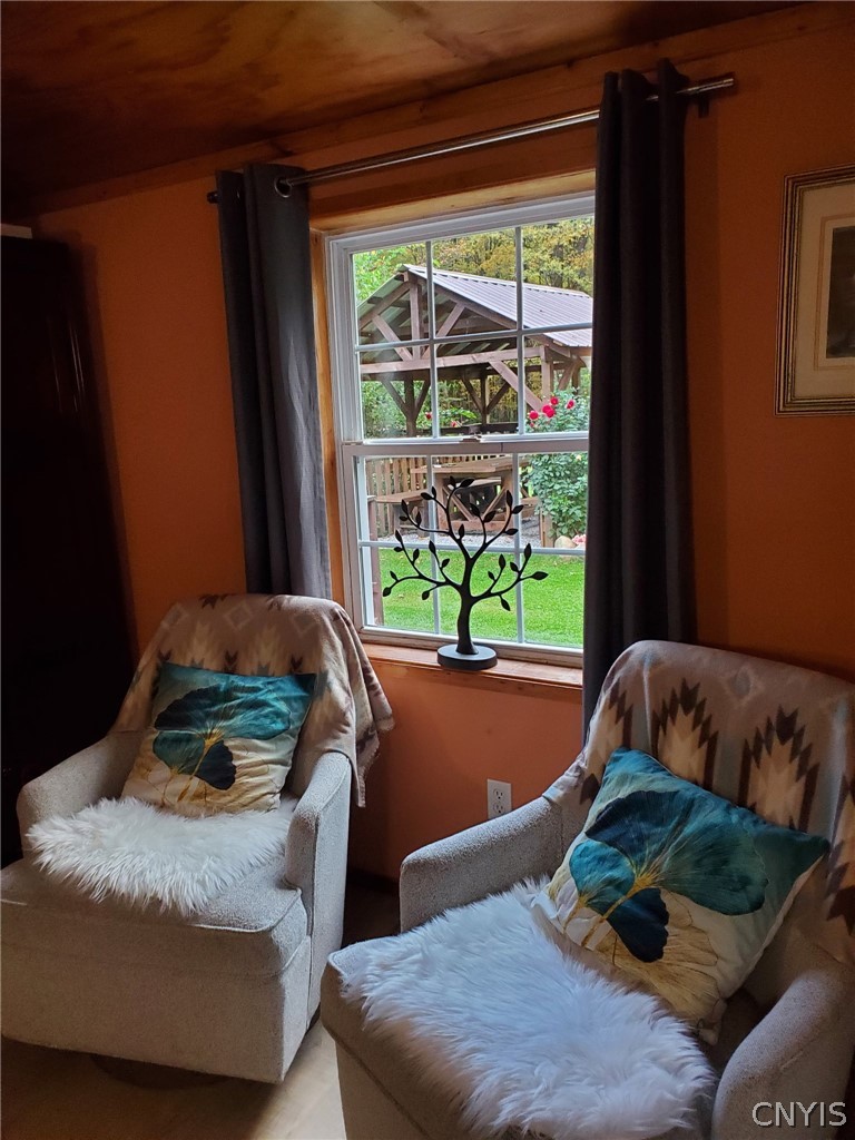 1053 Grant Road Russia, NY 13324 - Photo 22 of 47 A bright window frame looks out toward a covered g