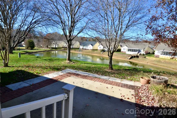 a view of backyard with green space