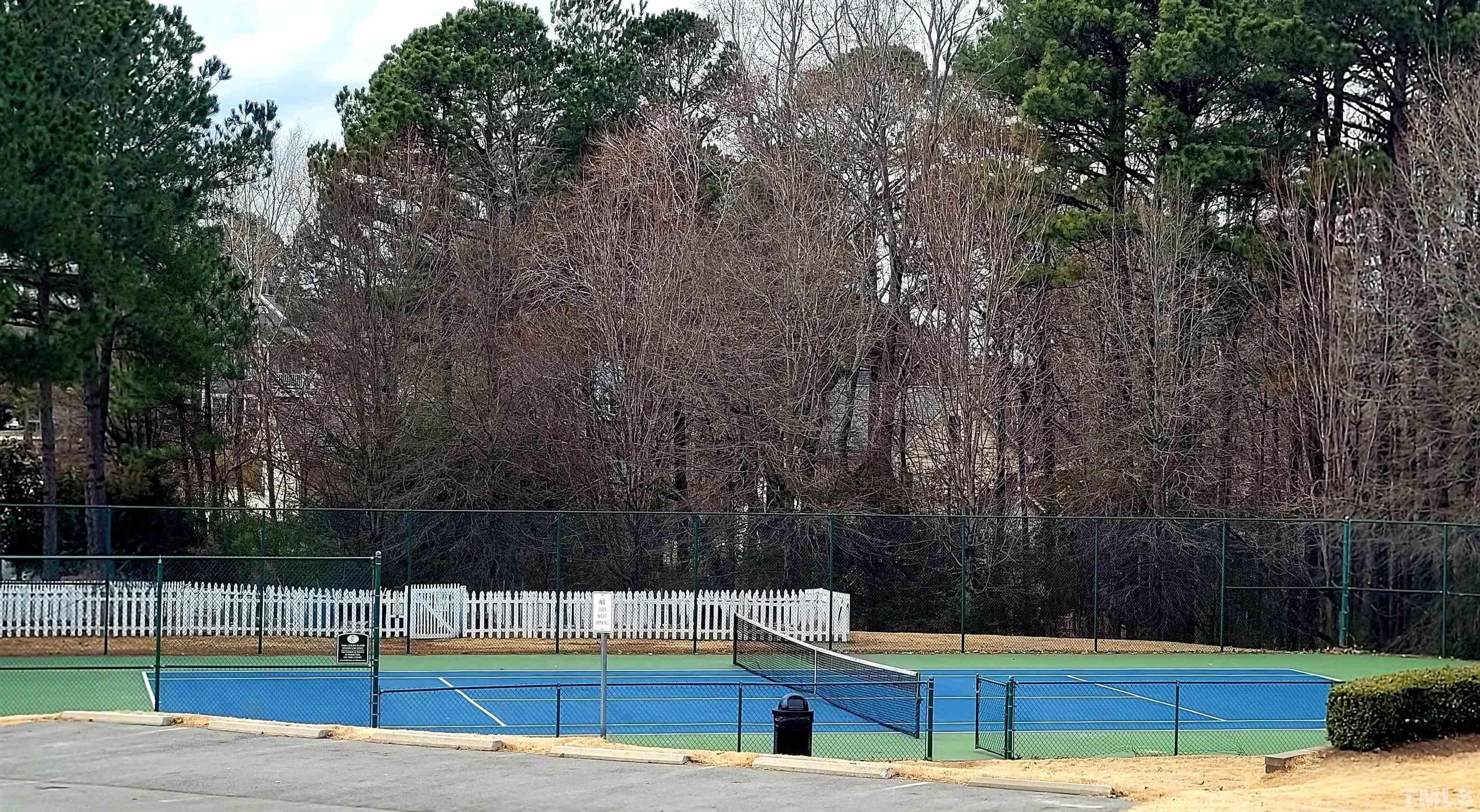 411 Magdala Place Apex, NC 27502 - Photo 5 of 29 a view of a tennis court