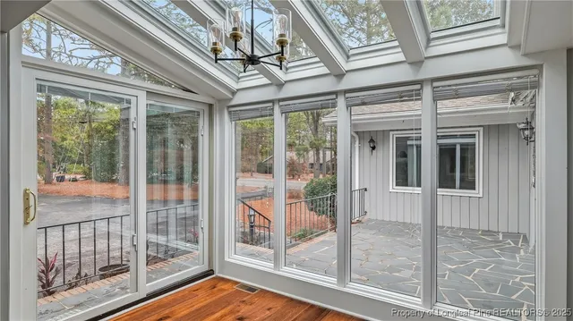a view of a room with a front door