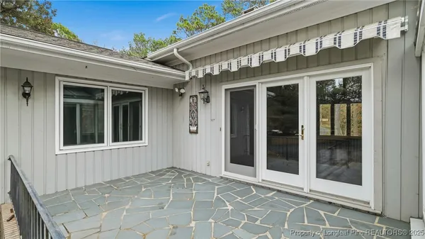 a view of a door of the house