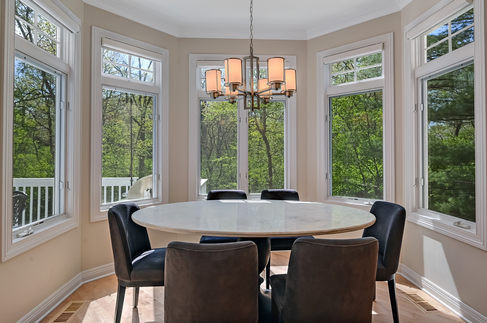 9301 Falling Waters Drive East Burr Ridge, IL 60527 - Photo 19 of 52 a view of a dining room with furniture window and outside view