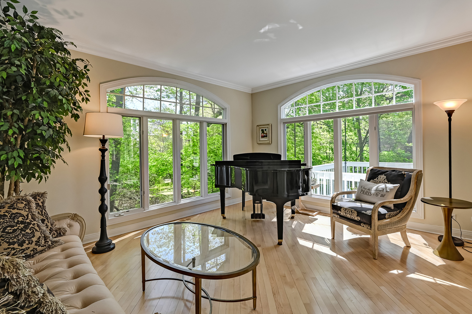 9301 Falling Waters Drive East Burr Ridge, IL 60527 - Photo 9 of 52 a living room with furniture and a floor to ceiling window
