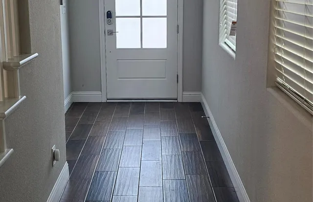 wooden floor in a gallery