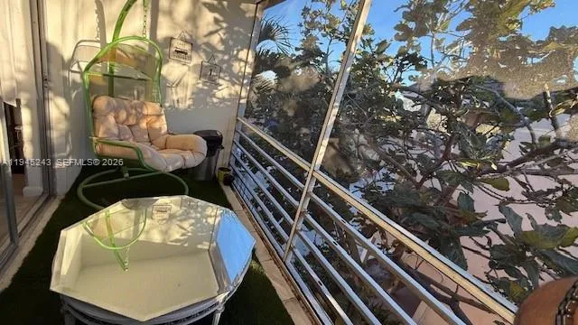 a view of an outdoor space and seating area