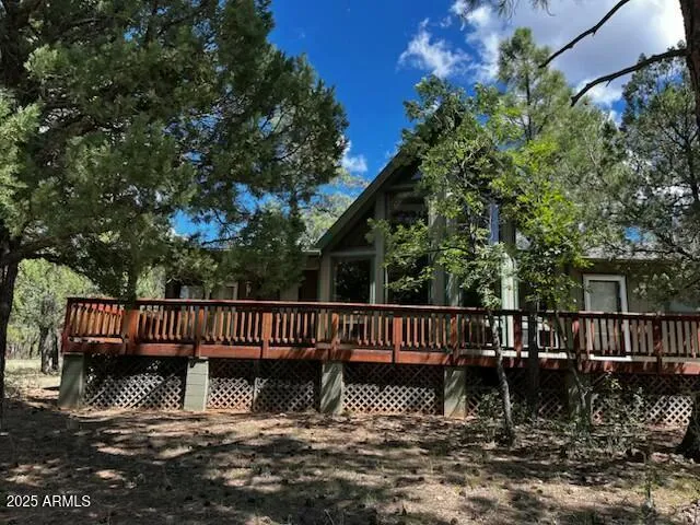 a view of a bench in the deck