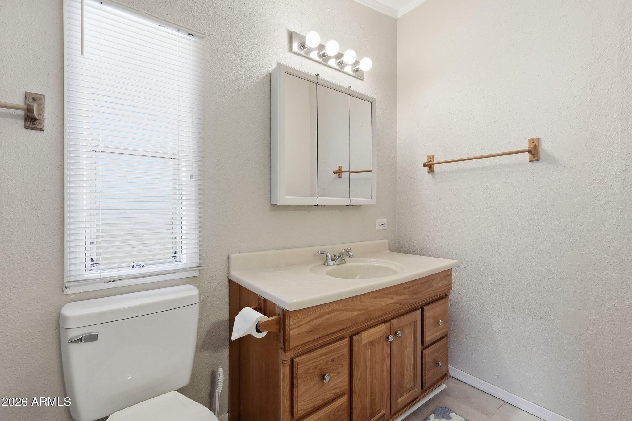 53 North Mountain Road, Unit 38 Apache Junction, AZ 85120 - Photo 22 of 35 a bathroom with a sink a vanity and a toilet