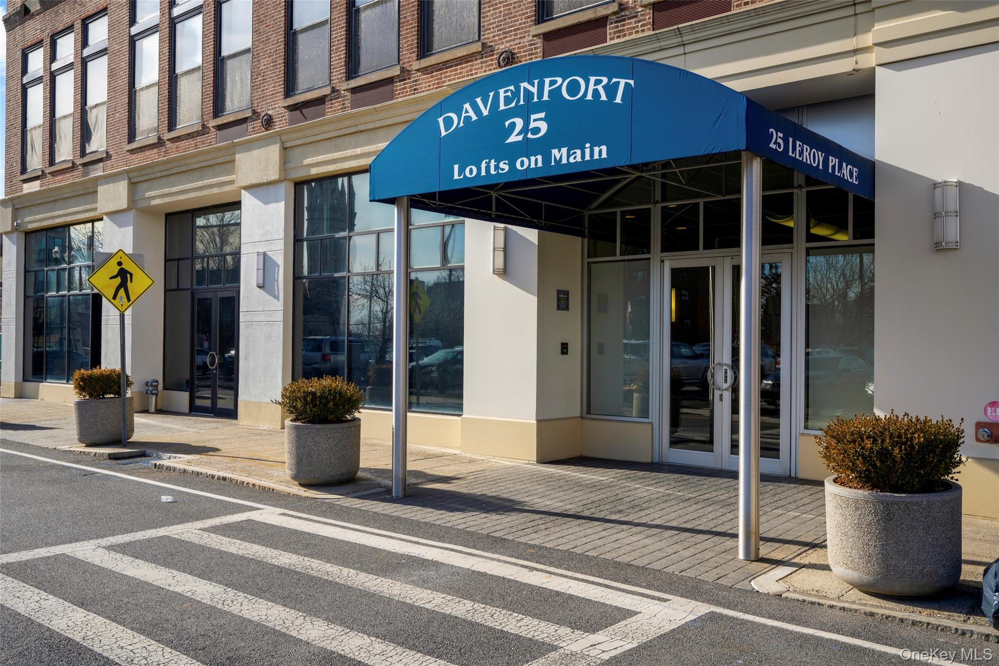 a view of a building entrance