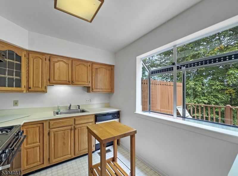 5 Ajax Court Hackettstown, NJ 07840 - Photo 7 of 19 a kitchen with stainless steel appliances granite countertop a stove a sink dishwasher and cabinets with wooden floor