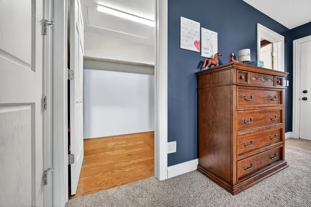 a view of outdoor space with a garden and trees