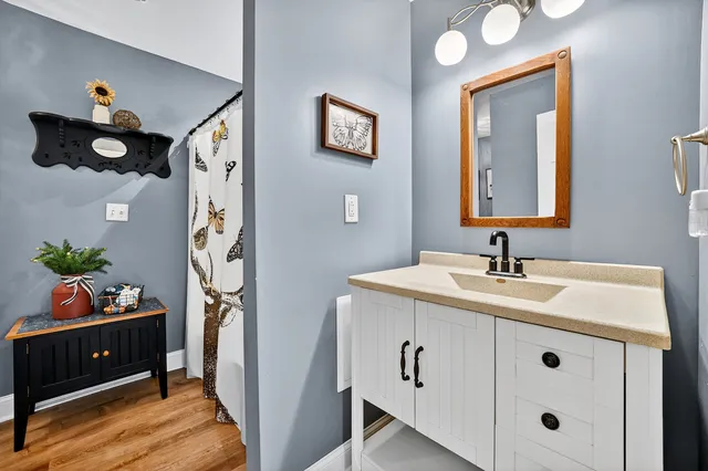 a view of a backyard of the house