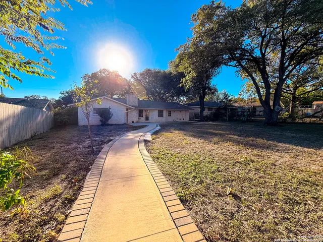 a view of a backyard