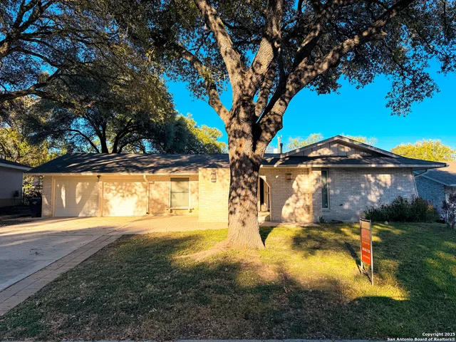 a view of a yard with an outdoor space