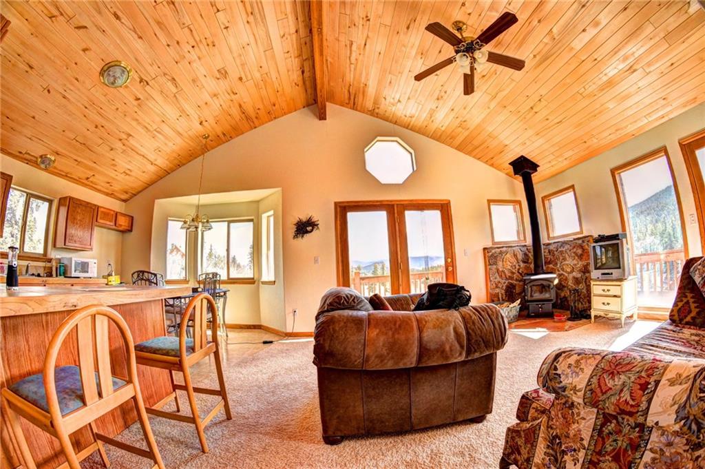 1257 Chippewa Road Como, CO 80456 - Photo 7 of 25 a living room with furniture a fireplace and a flat screen tv