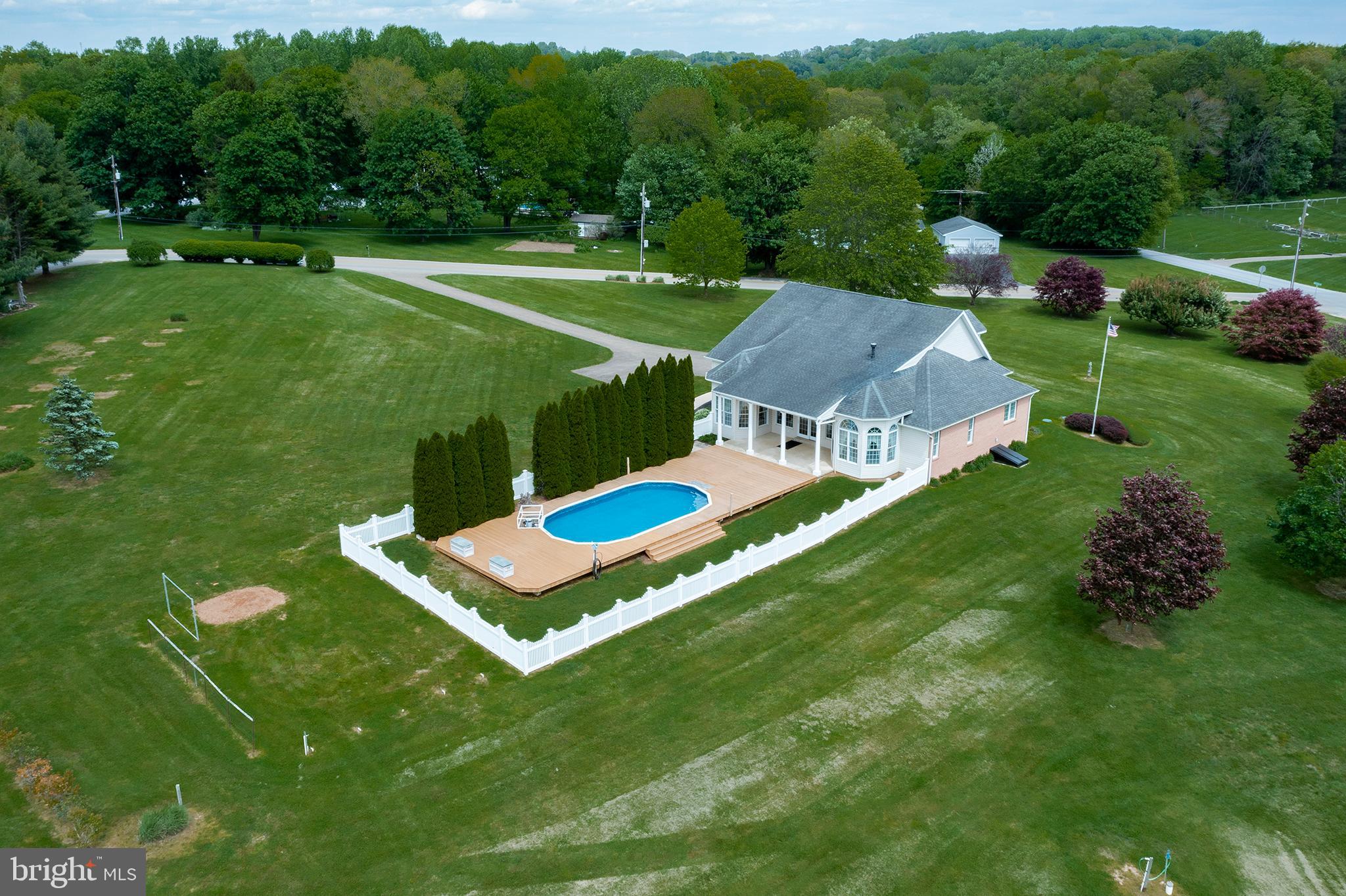 220 Sleepy Hollow Road Nottingham, PA 19362 - Photo 3 of 47 House view showing pool and fencing
