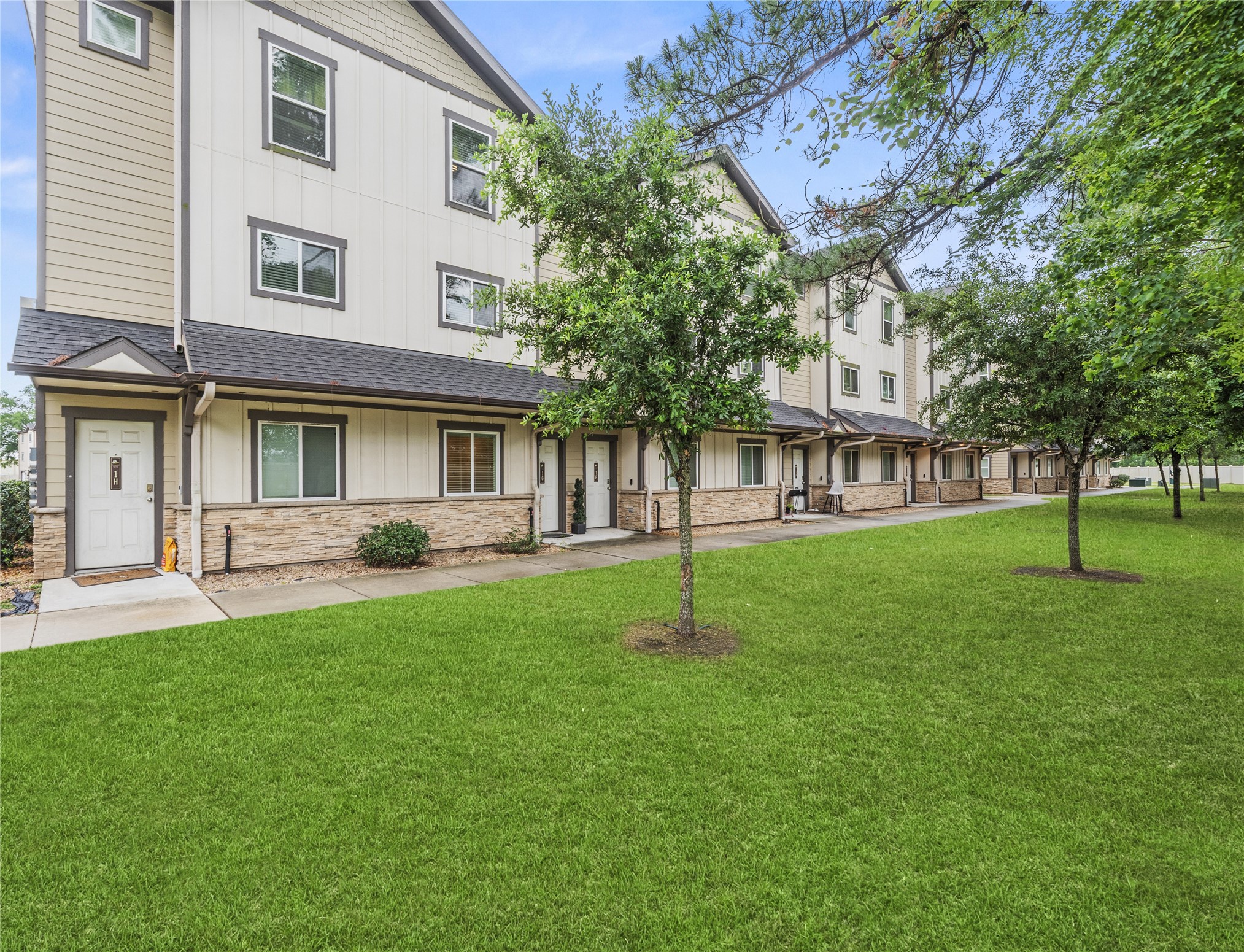 Well-maintained multi-family property.