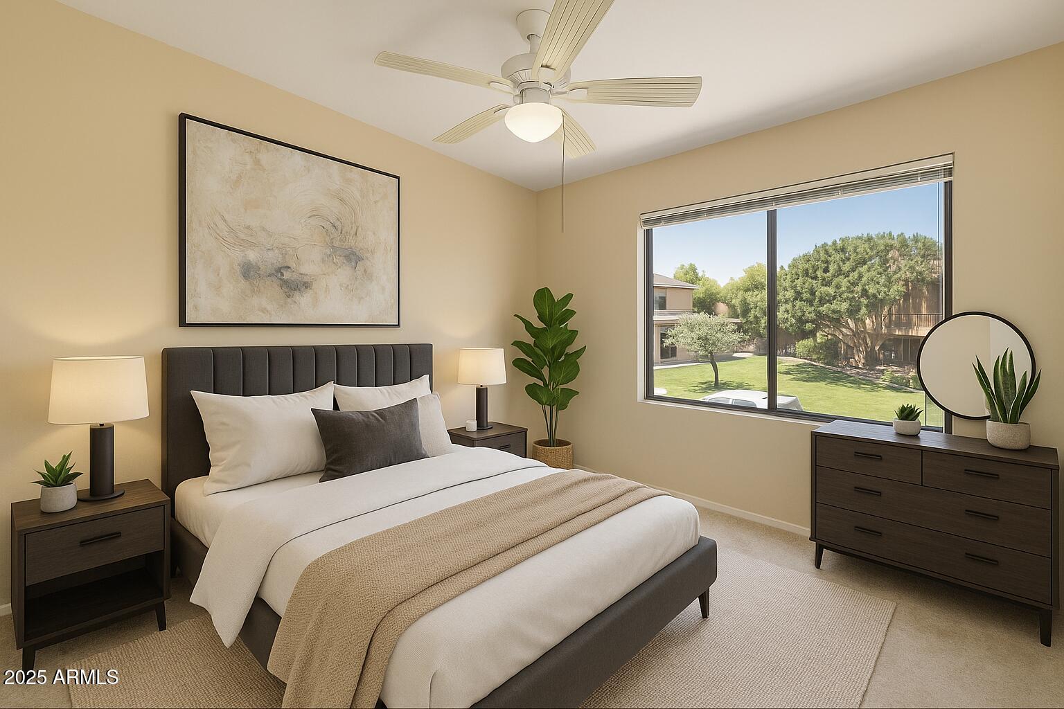 705 West Queen Creek Road, Unit 1201 Chandler, AZ 85248 - Photo 24 of 51 a bedroom with a bed and a window