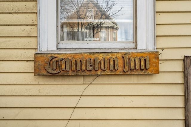 a front view of a building