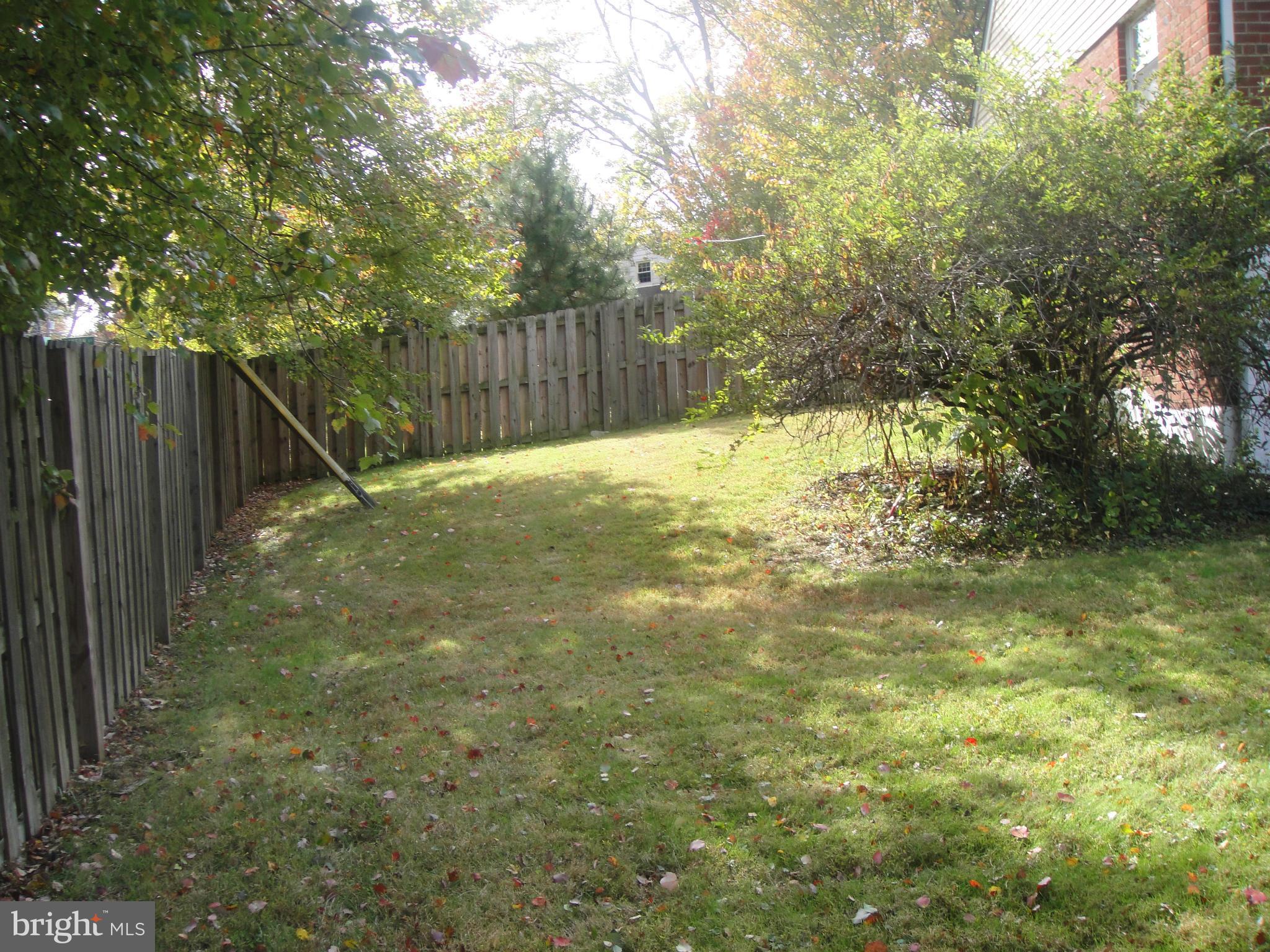 3701 Kayson Street Silver Spring, MD 20906 - Photo 28 of 30 a backyard of a house with large trees and wooden fence