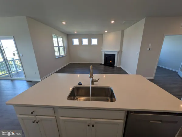 a view of balcony with wooden floor