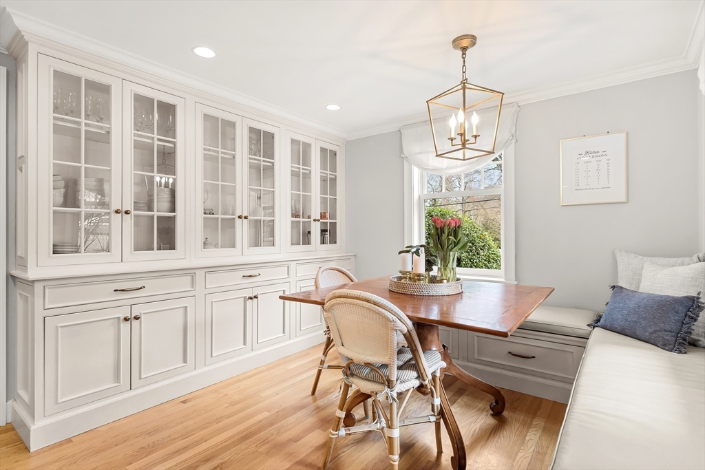 27 Radcliffe Road Wellesley, MA 02482 - Photo 9 of 38 a view of a dining room with furniture window and outside view