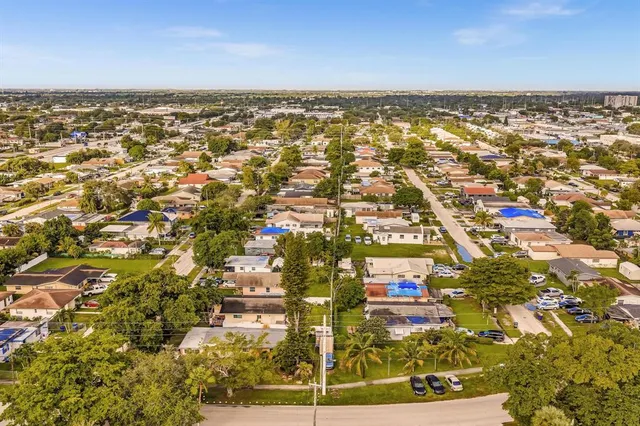 an aerial view of multiple house