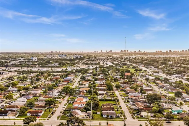 an aerial view of multiple house
