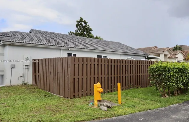 a backyard of a house