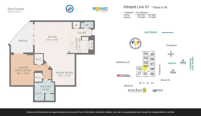 $549,500 | 1819 Southeast 17th Street, Unit 901, Fort Lauderdale, FL 33316