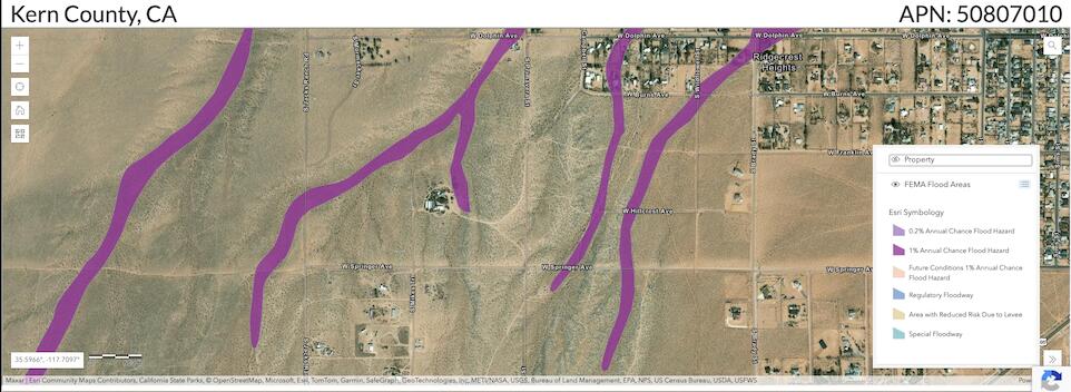 South Primavera Street Ridgecrest, CA 93555 - Photo 18 of 22 f Floodplain Map_508-070-10-00-1_Kern