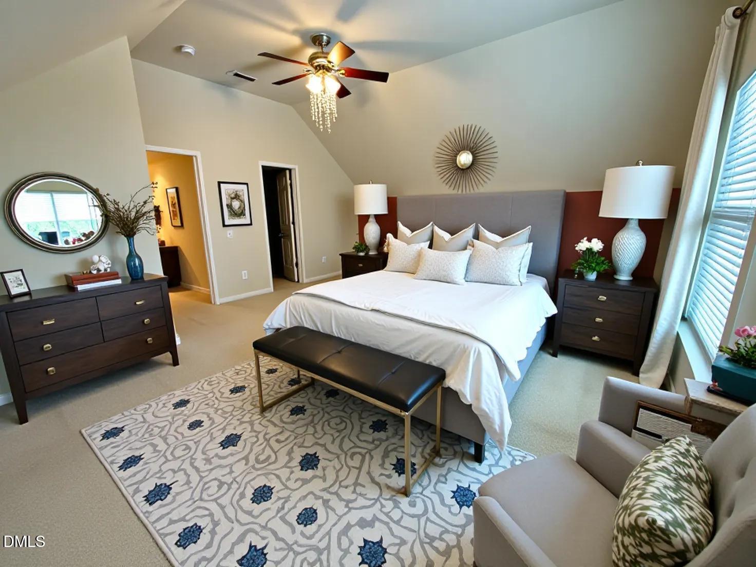 125 River Pearl Street Raleigh, NC 27603 - Photo 14 of 34 a bedroom with a bed and wooden floor