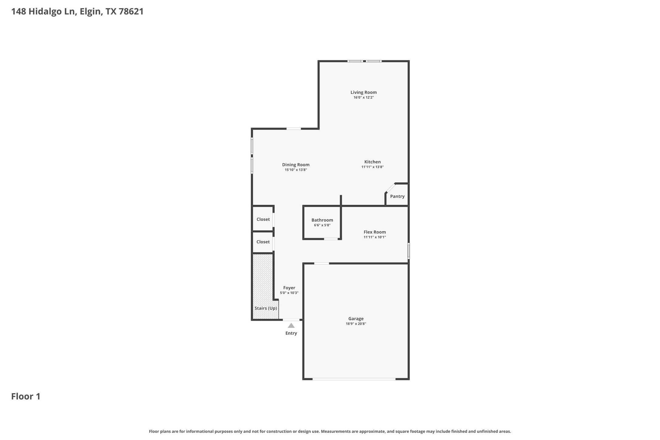 148 Hidalgo Lane Elgin, TX 78621 - Photo 38 of 38 A well-laid-out first-floor plan features a spacious living room and a convenient pantry off the kitchen.