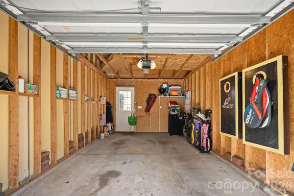a view of a garage with rack