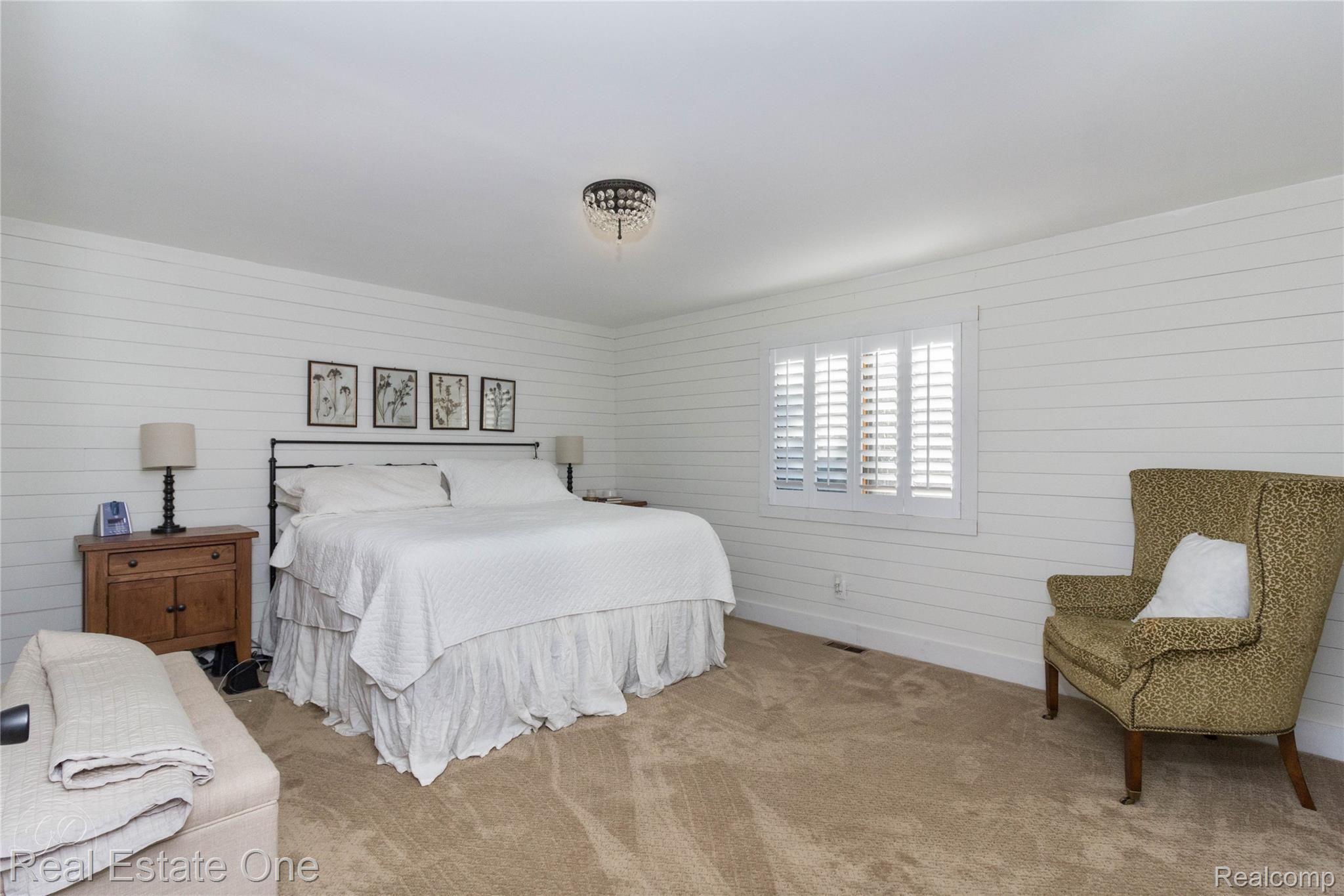 1350 Bone Road Fenton, MI 48430 - Photo 24 of 67 master bedroom. shiplap walls. upstairs.