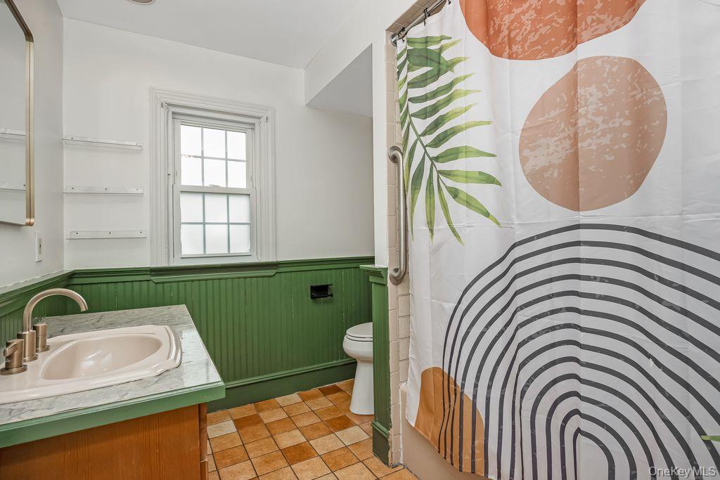 315 Marcellus Road Mineola, NY 11501 - Photo 12 of 18 a bathroom with a sink a mirror and a toilet