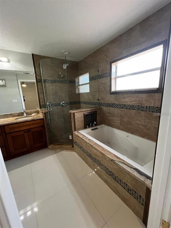 5602 Joyner Road Tampa, FL 33624 - Photo 16 of 28 a bathroom with a tub a sink and a large window