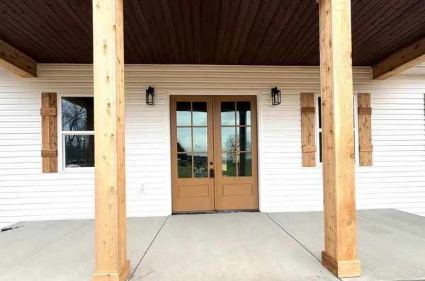 a view of front door of house