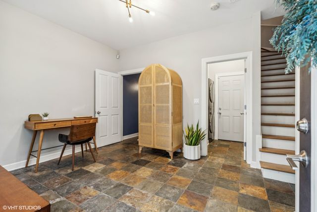 a view of a lounge chair in the patio