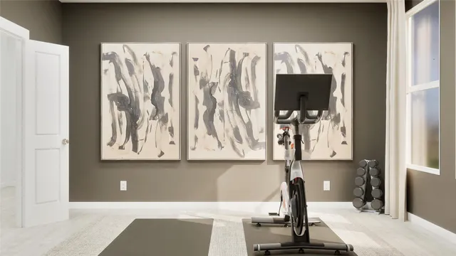 a view of a living room with windows