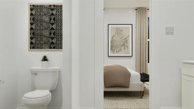 a bathroom with a toilet