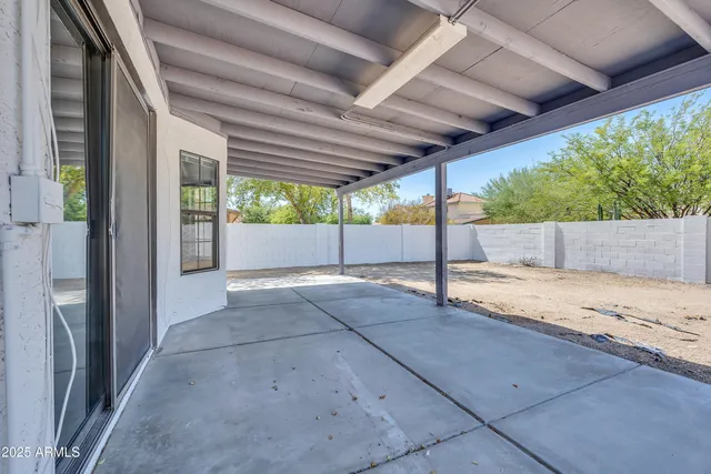 a view of a backyard